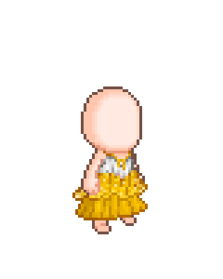 Ruffled Gold Dress